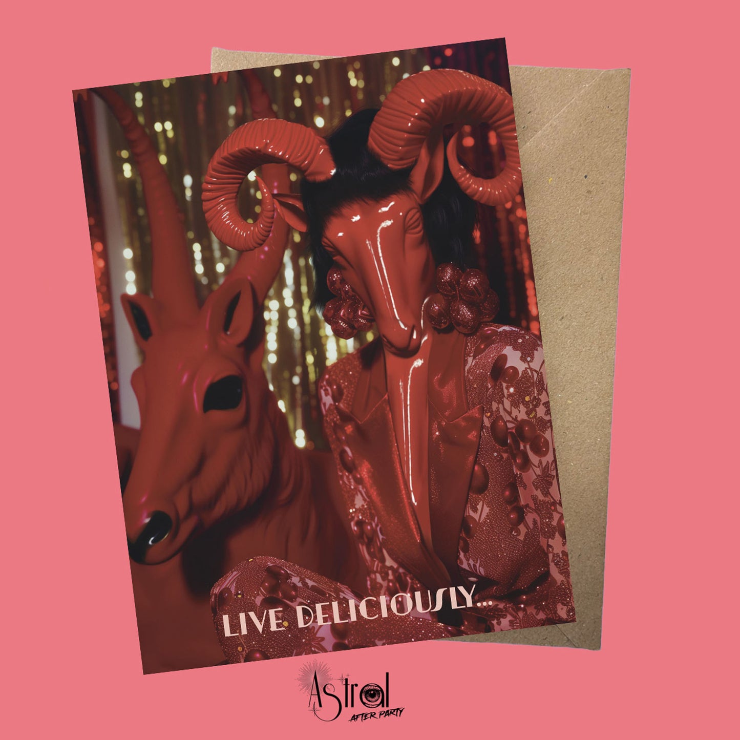 Glitter Devilette 4 Greetings Card