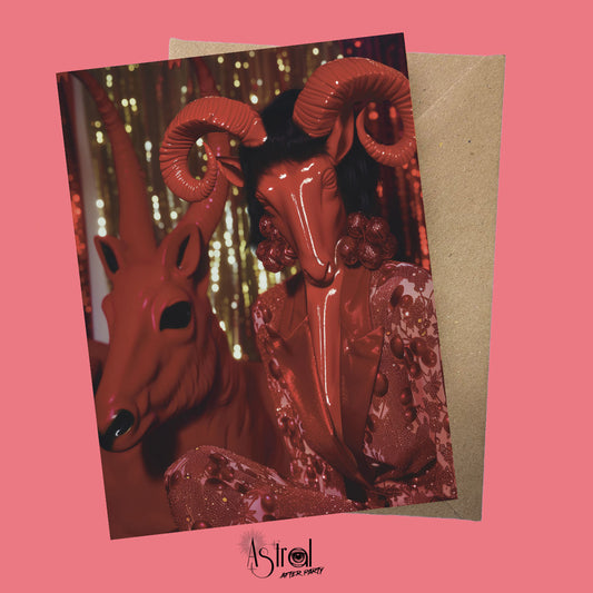 Glitter Devilette 4 Greetings Card