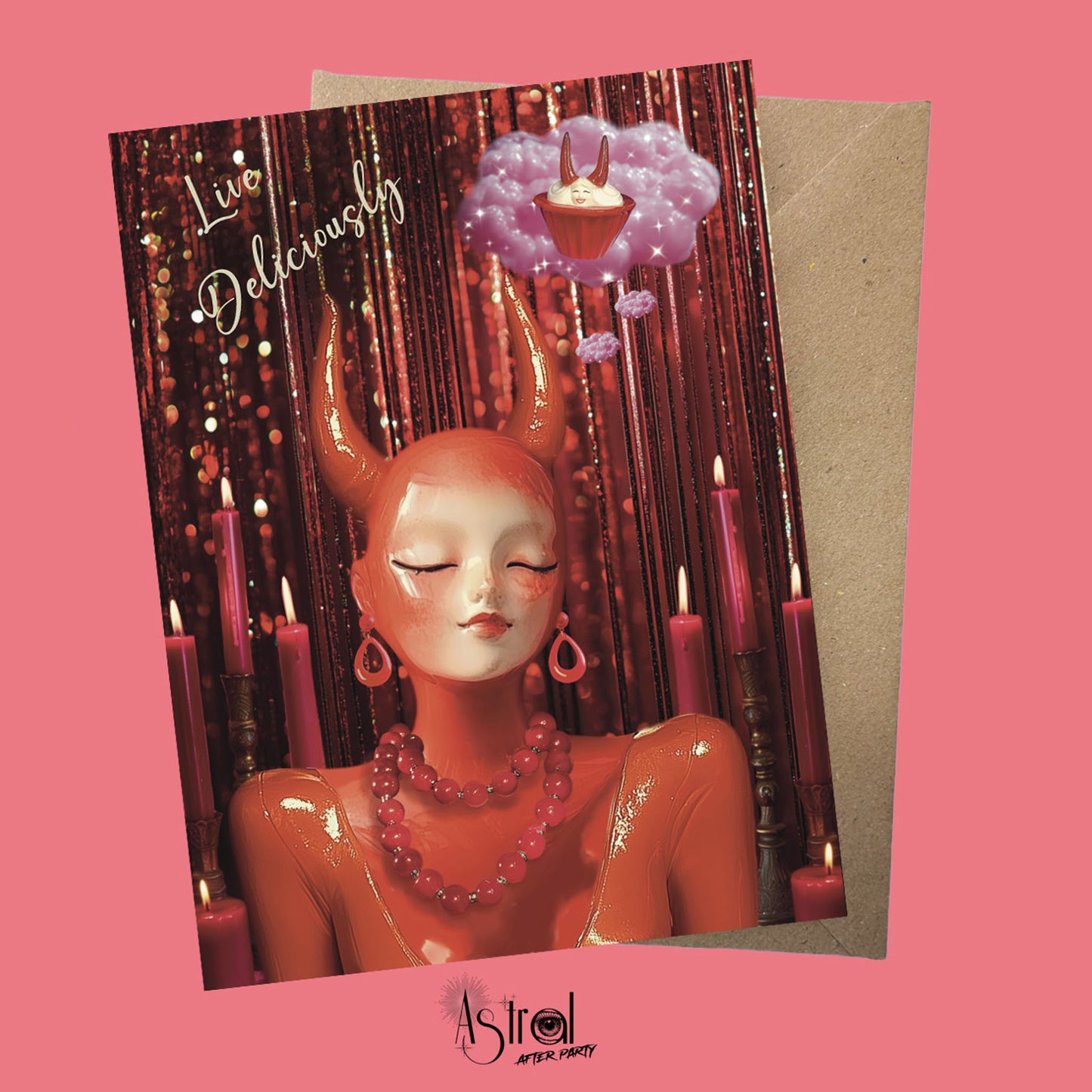 Glitter Devilette 1 Greetings Card