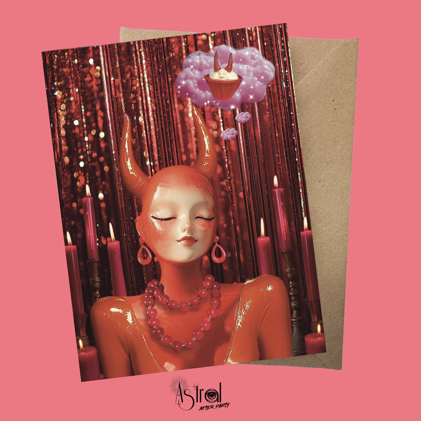 Glitter Devilette 1 Greetings Card