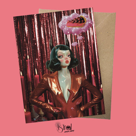 Glitter Devilette 2 Greetings Card