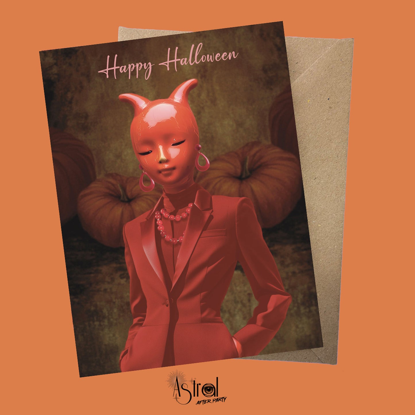 Devilette 3 Greetings Card