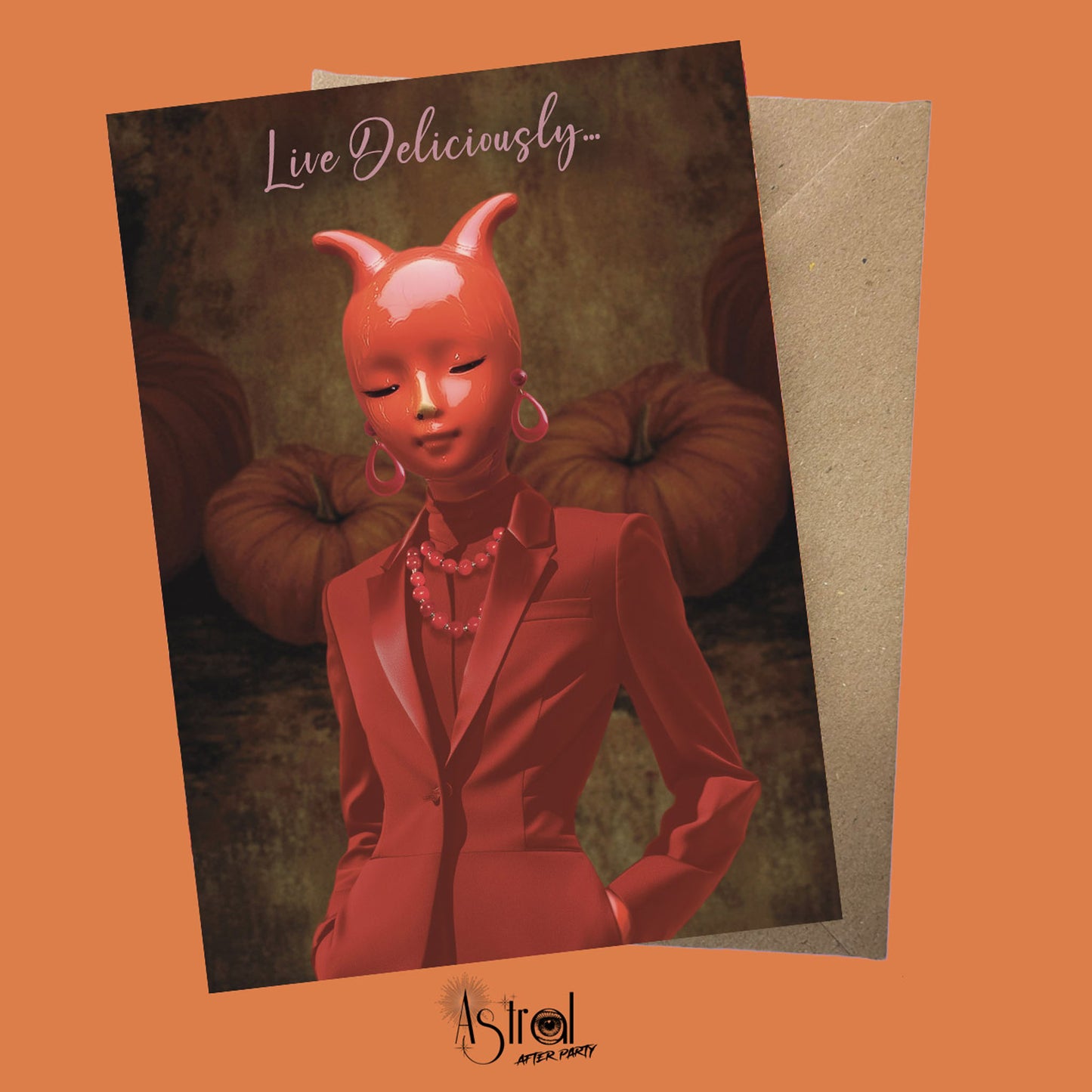 Devilette 3 Greetings Card