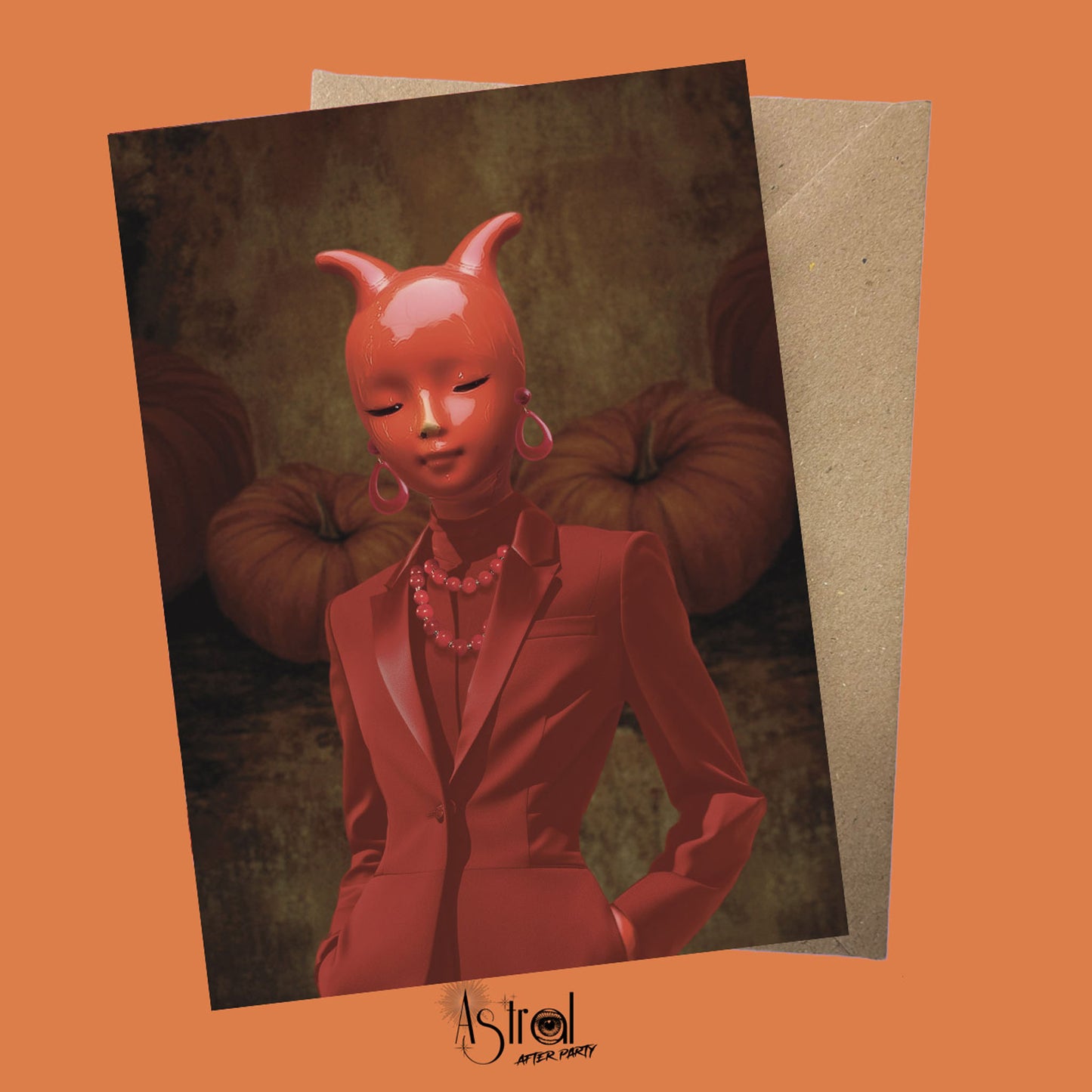 Devilette 3 Greetings Card