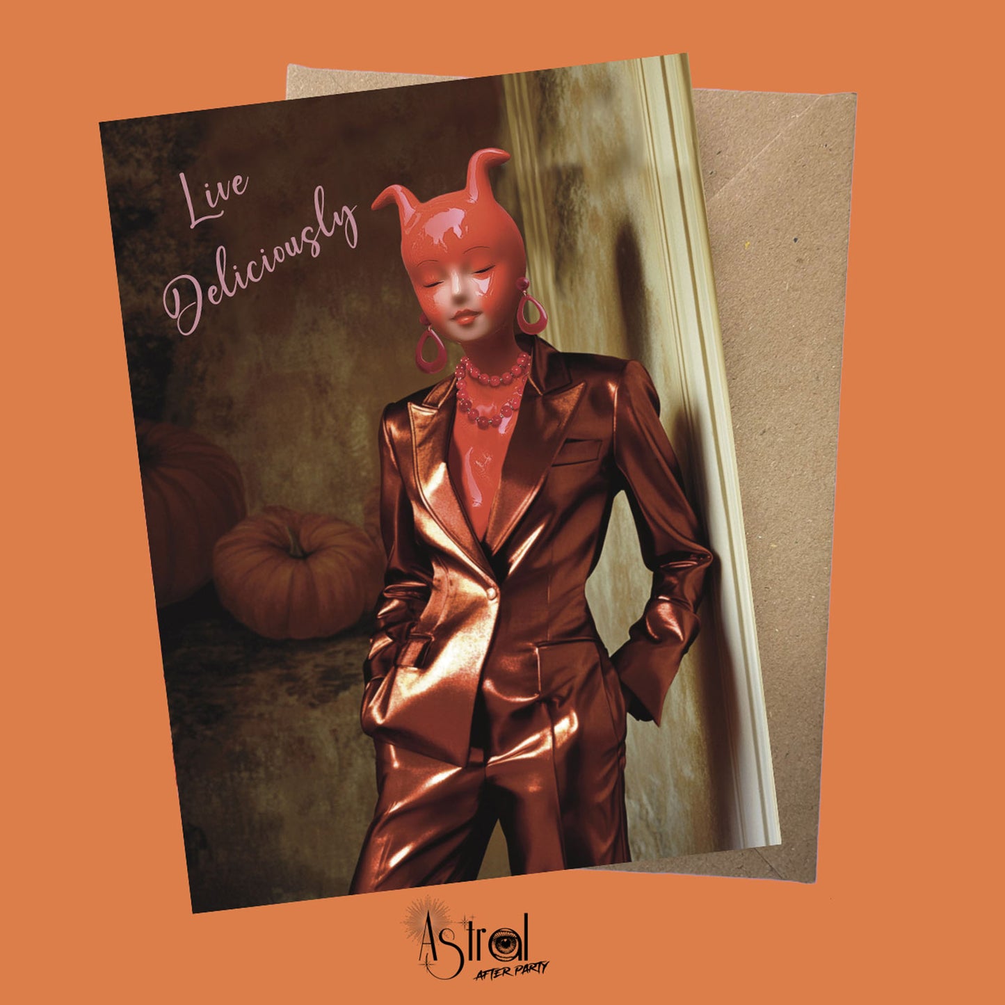 Devilette 4 Greetings Card