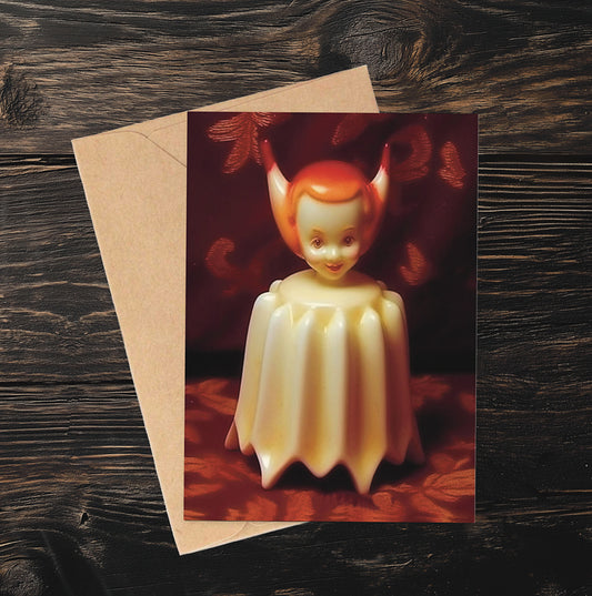 Ceramic Devilette 1 Greetings Card