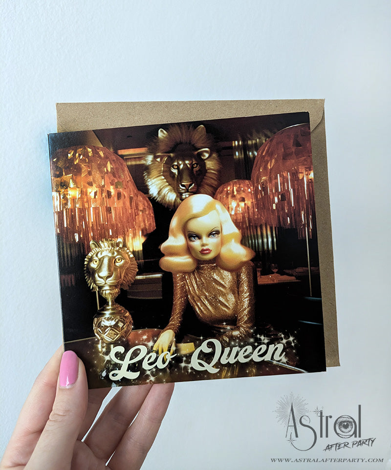 Leo Queen Greetings Card
