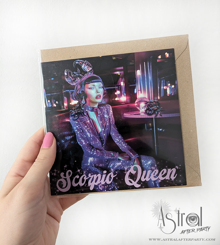 Scorpio Queen Greetings Card