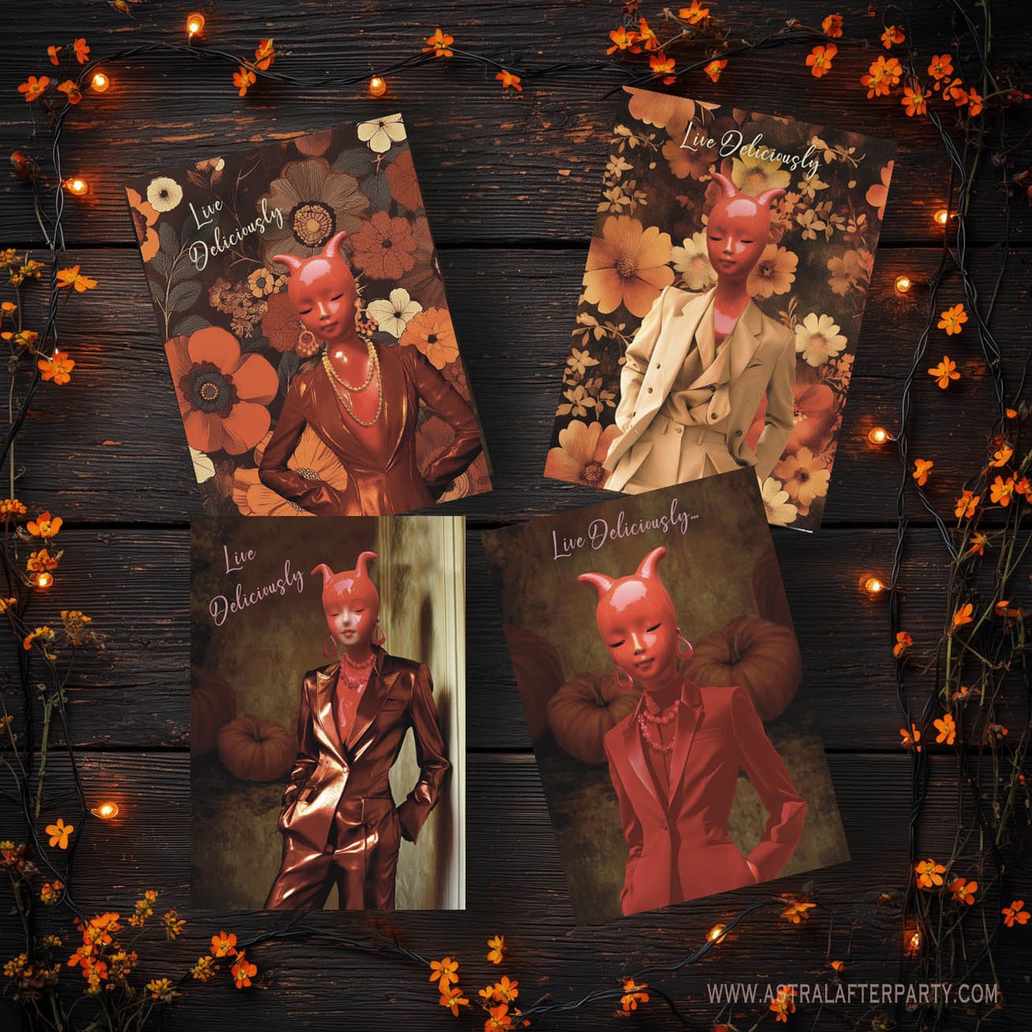 Devilette 1 Greetings Card