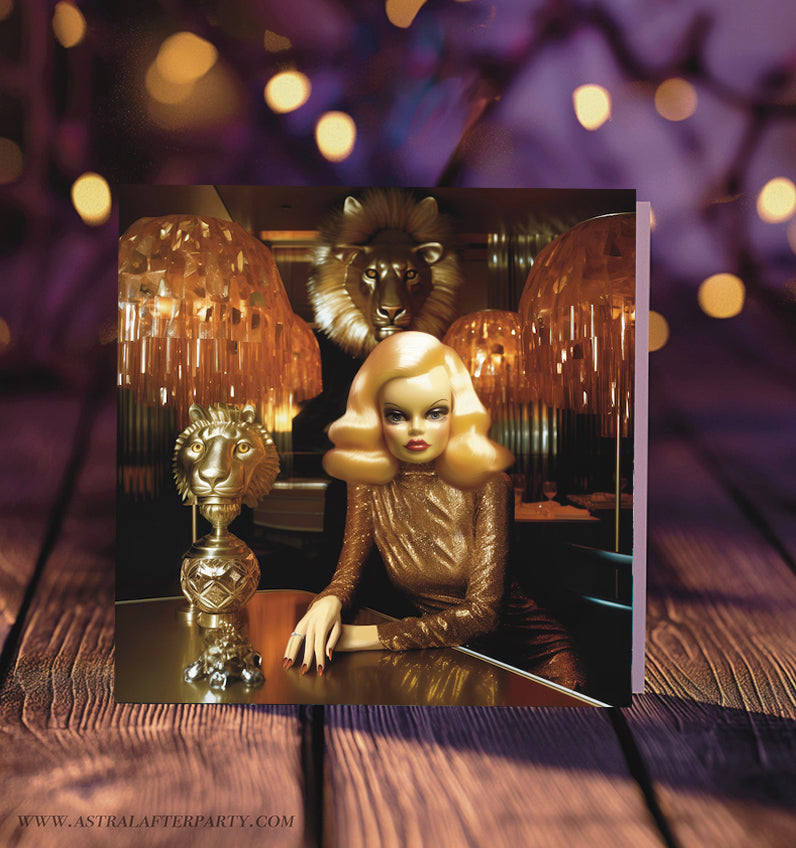 Leo Queen Greetings Card