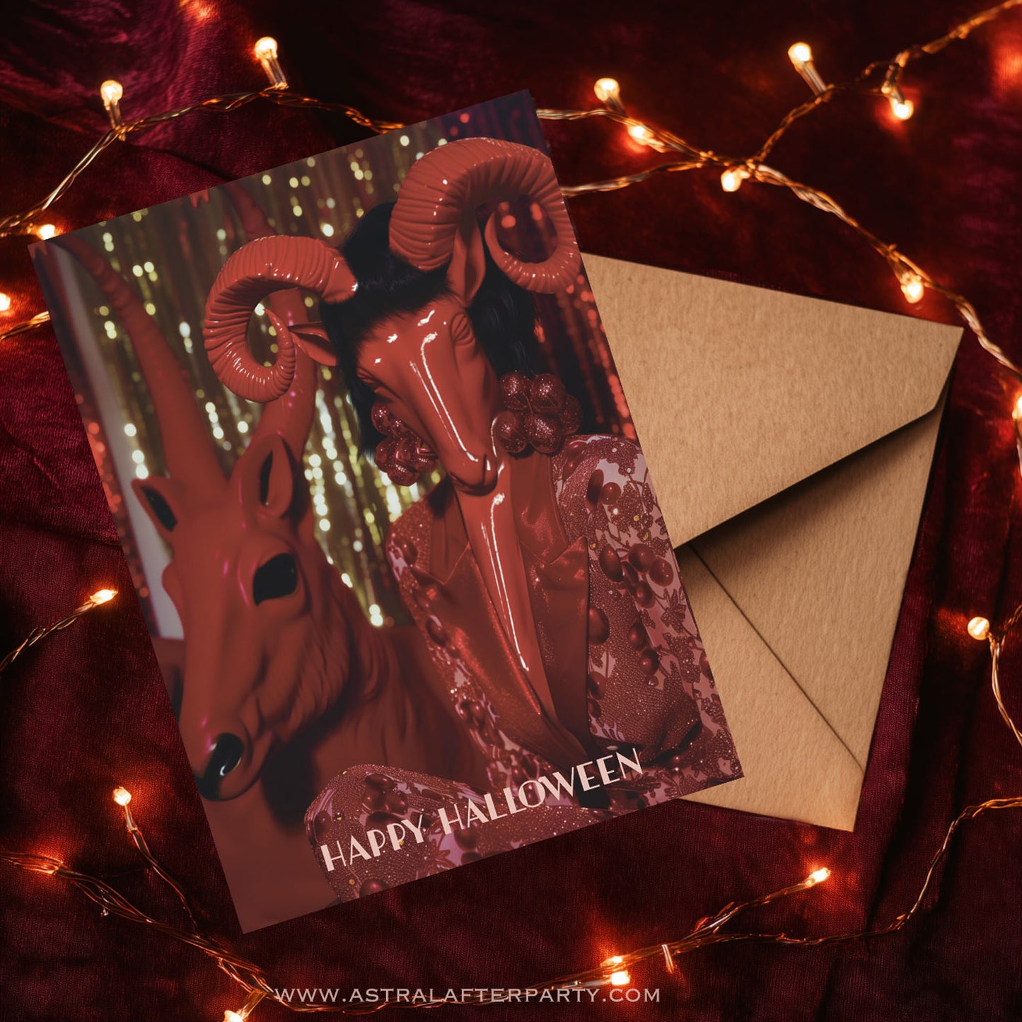 Glitter Devilette 4 Greetings Card