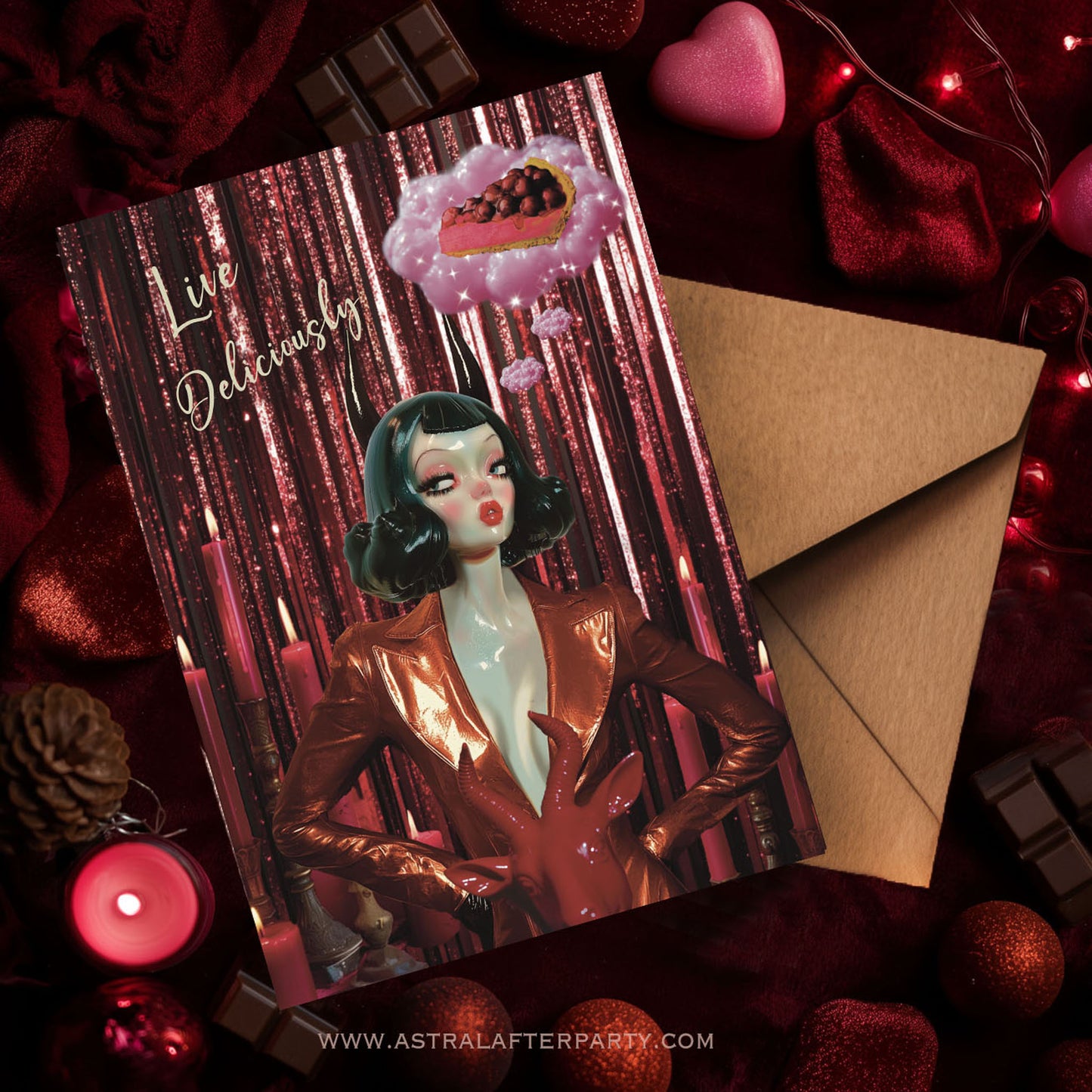 Glitter Devilette 1 Greetings Card