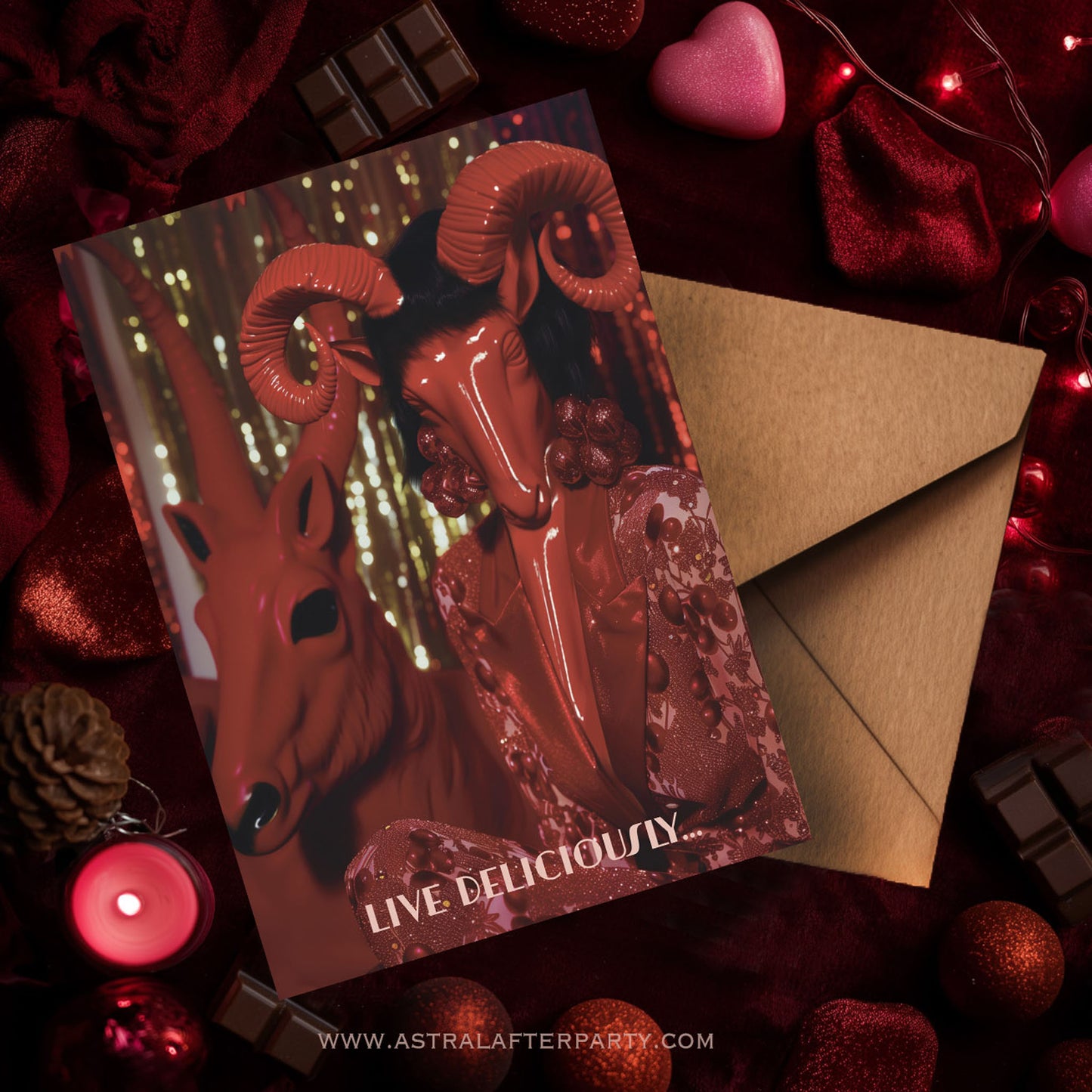 Glitter Devilette 4 Greetings Card