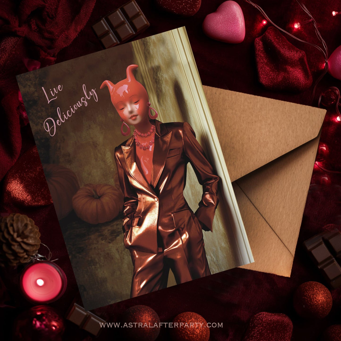 Devilette 4 Greetings Card