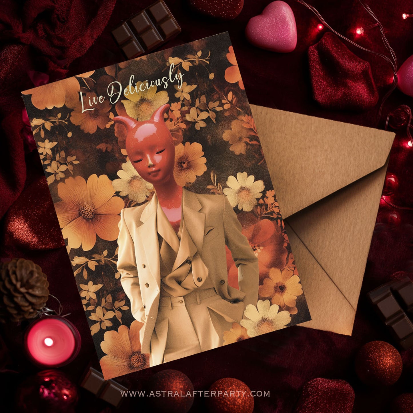 Devilette 2 Greetings Card