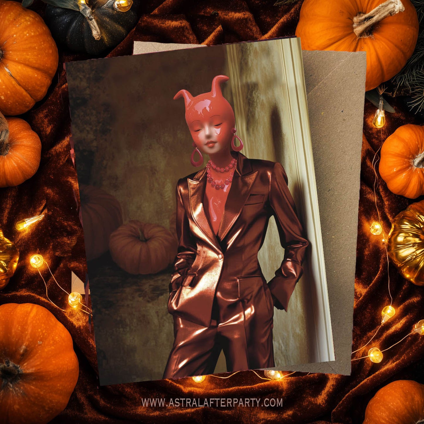 Devilette 4 Greetings Card