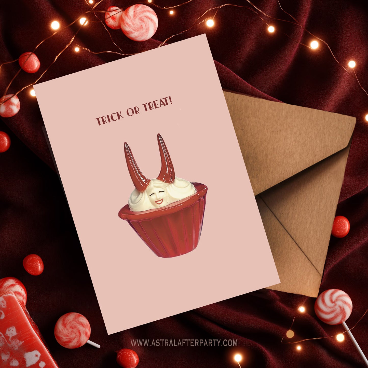 Trick or Treat Dolly Greetings Card
