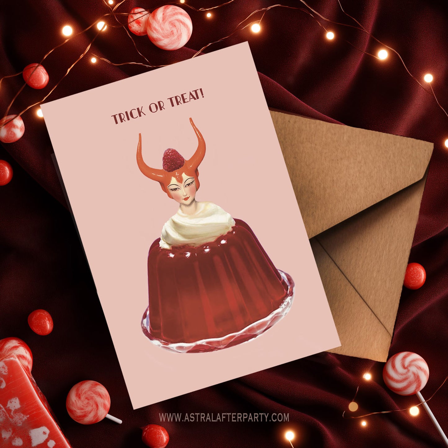 Trick or Treat Jelly Greetings Card