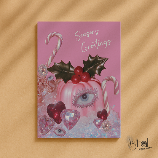 Retro Blancmange Collage Christmas Card 1