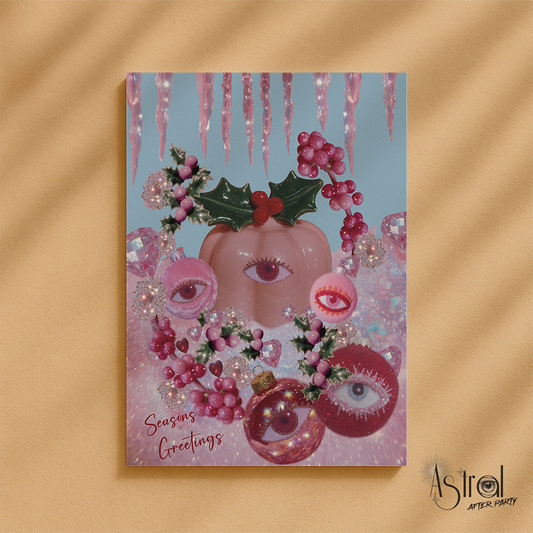 Retro Blancmange Collage Christmas Card 2