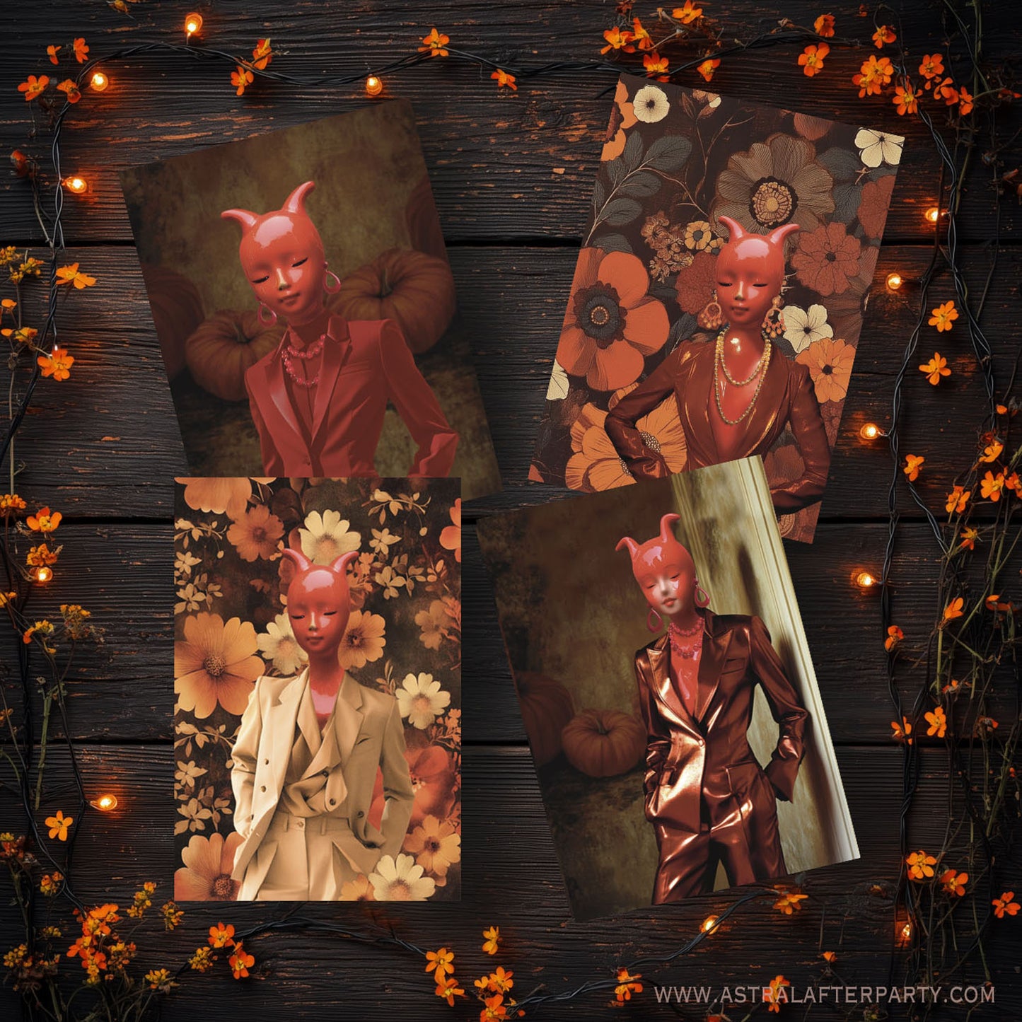 Devilette 4 Greetings Card