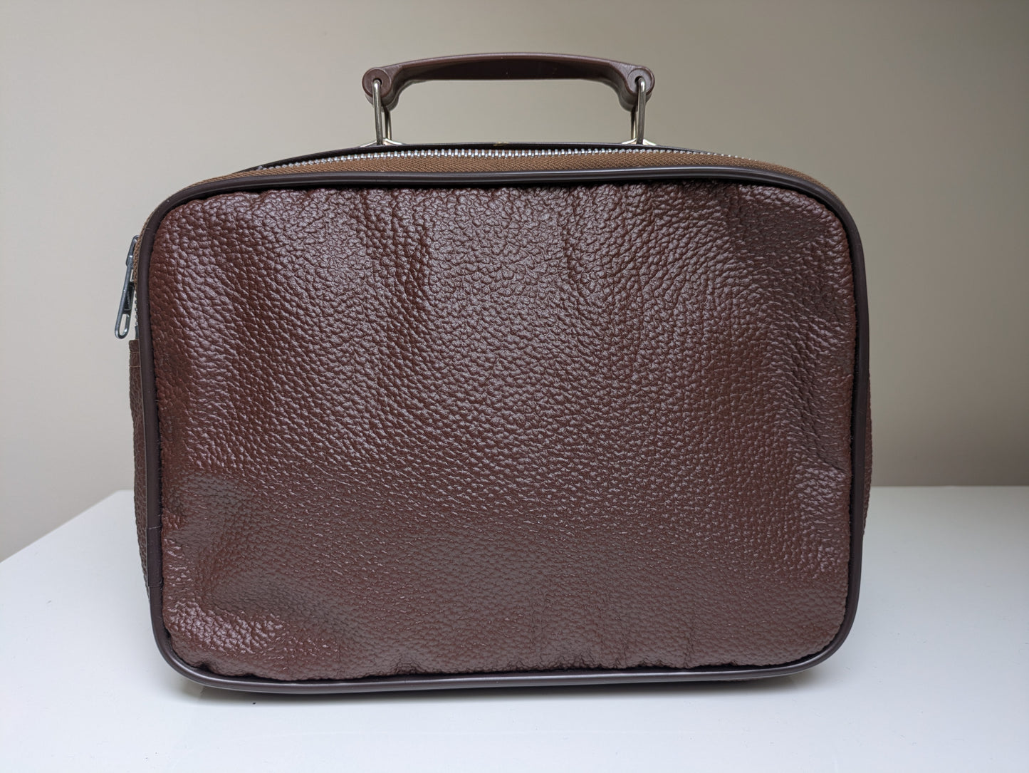 Hand-Painted Vintage Leather Bag “Turn On, Tune In, Drop Out” | Psychedelic & Mushroom Art