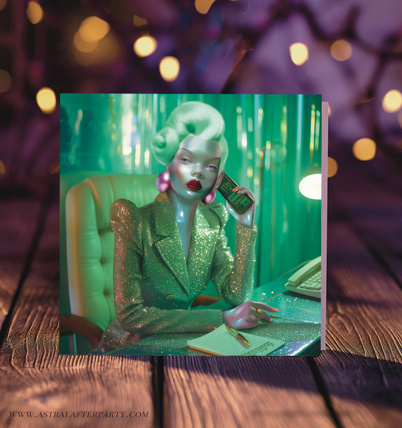 Virgo Queen Greetings Card