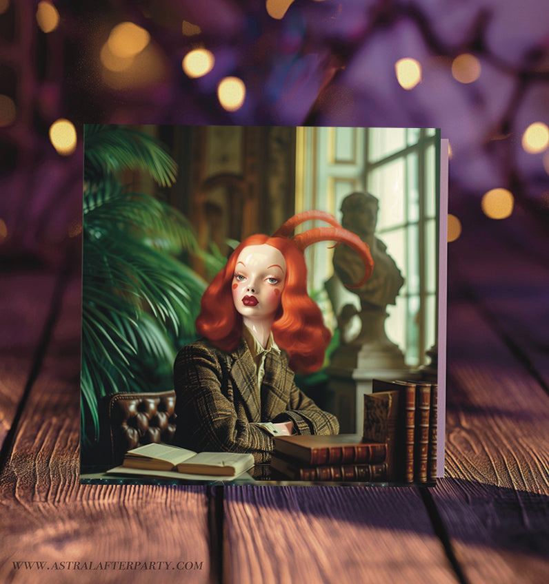 Capricorn Queen Greetings Card