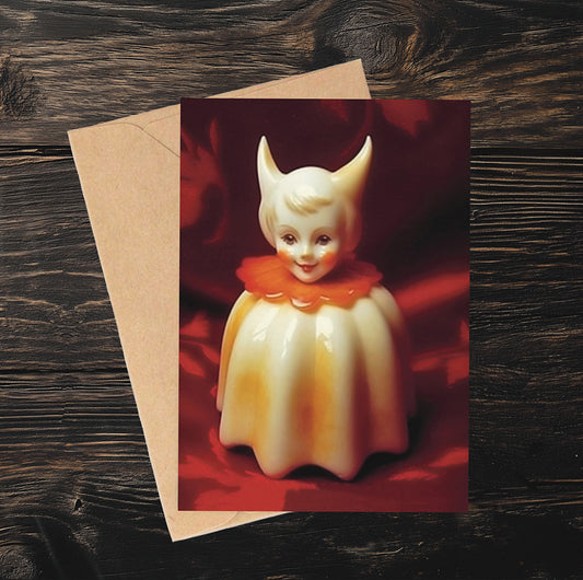 Ceramic Devilette 2 Greetings Card