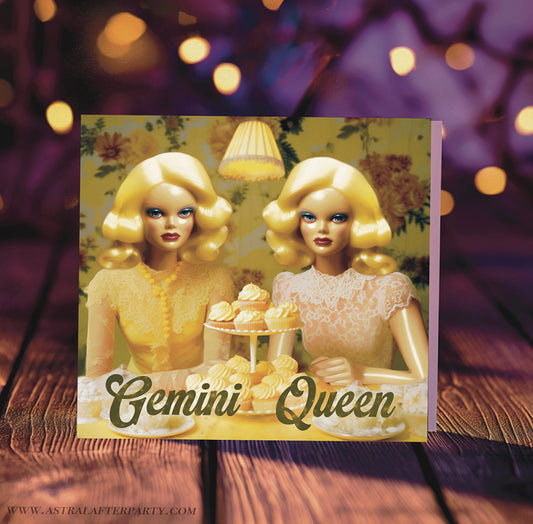 Gemini Queen Greetings Card