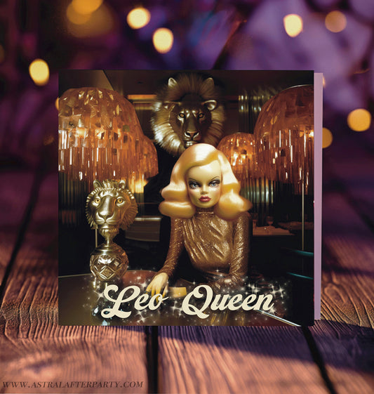 Leo Queen Greetings Card