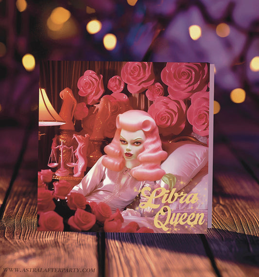 Libra Queen Greetings Card