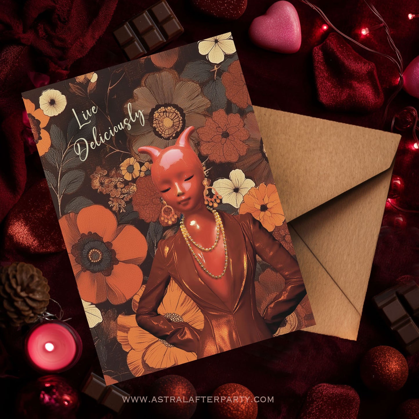 Devilette 1 Greetings Card