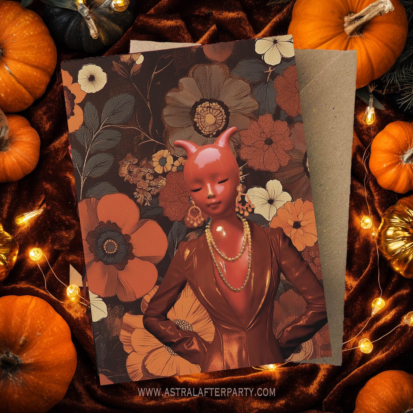 Devilette 1 Greetings Card