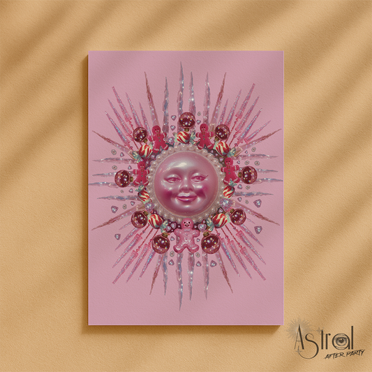 Vintage Bauble Sun Christmas Card