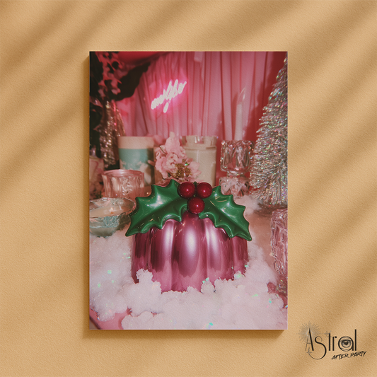 Retro Pink Dessert Christmas Card 4