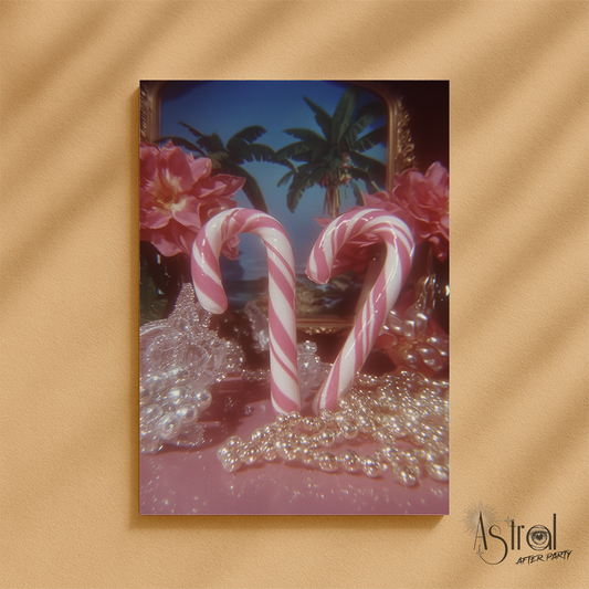 Retro Candy Cane Christmas Card 2