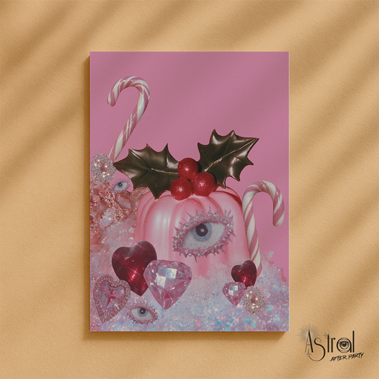 Retro Blancmange Collage Christmas Card 1