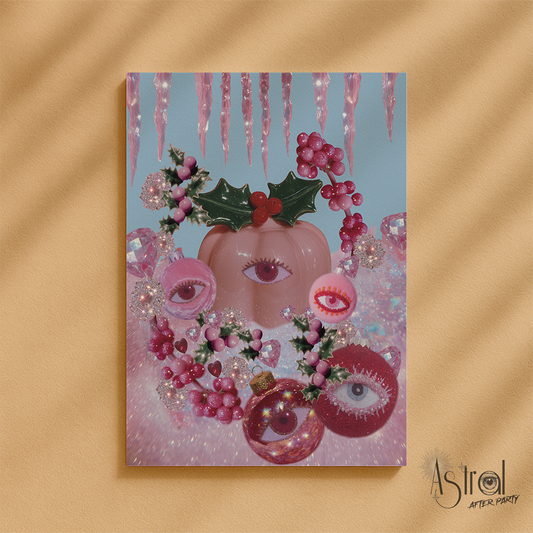 Retro Blancmange Collage Christmas Card 2