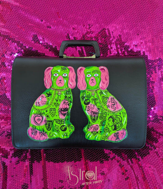 Neon Chintz Punk Dogs Briefcase