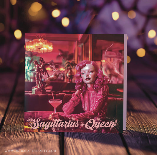 Sagittarius Queen Greetings Card