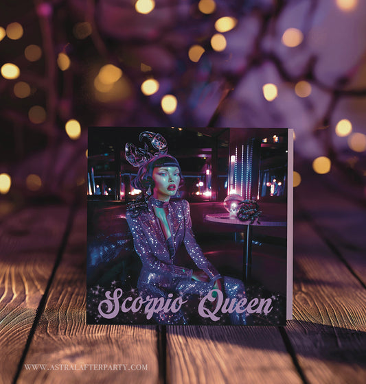 Scorpio Queen Greetings Card