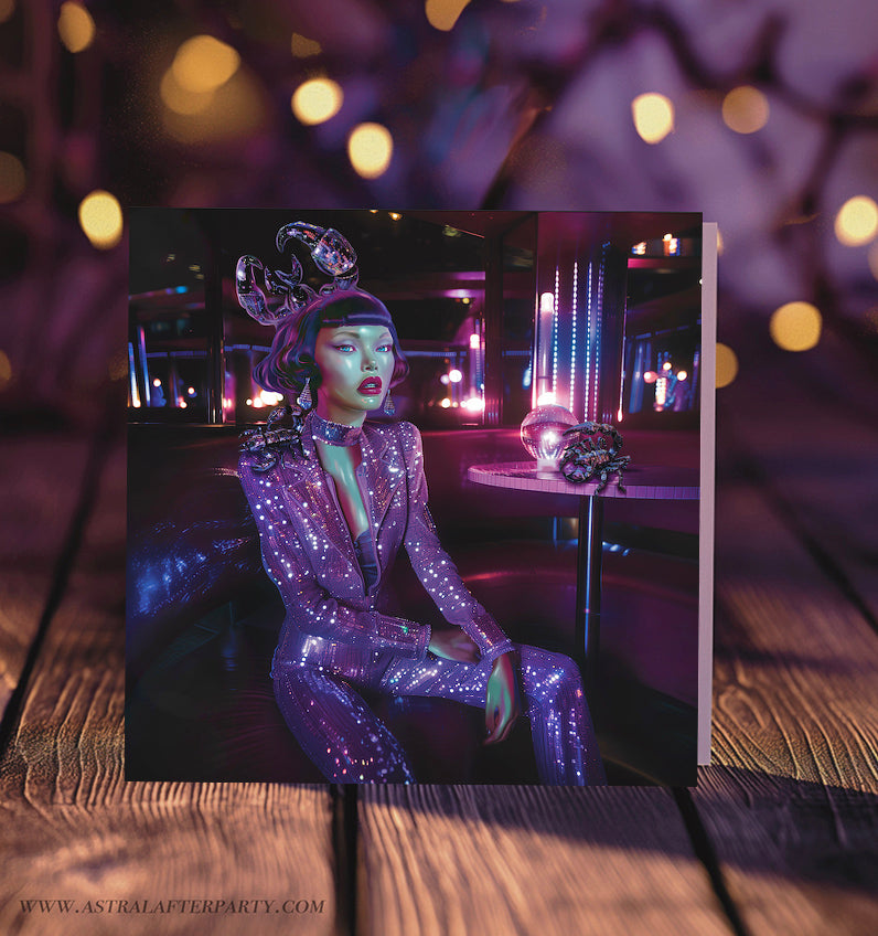 Scorpio Queen Greetings Card